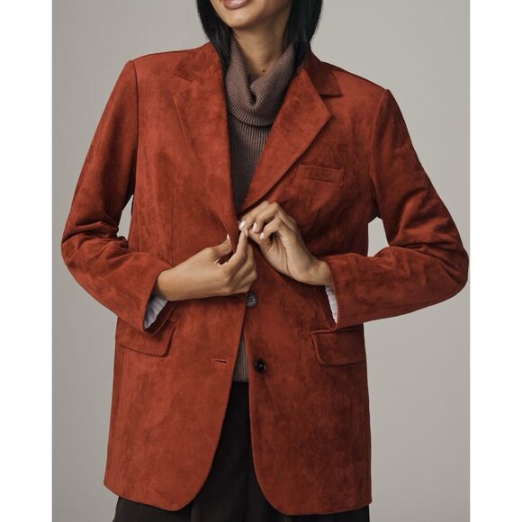 NWT Size L -  Dolan Left Coast Faux-Suede Boyfriend Blazer (NWT US$ 168) - Picture 3 of 16